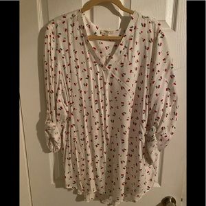 Como Blu women’s plus 2X cherry print tunic